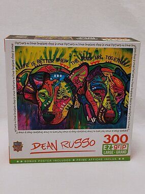Dean Russo Partners In Crime MasterPieces 300 Pc Puzzle Puppy Dogs NEW/Sealed